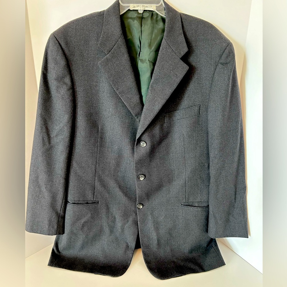 Hickey Freeman for Nordstrom men’s grey 100% wool blazer‎ suit jacket size 43R